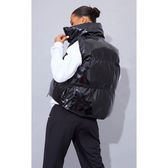 PrettyLittleThing Vinyl Padded Vest | 0 - Picture 10 of 10